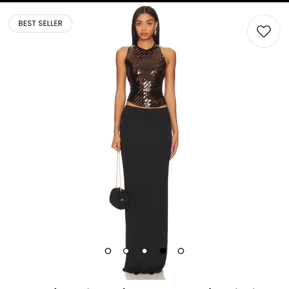Free People Black Sequin Tank Top